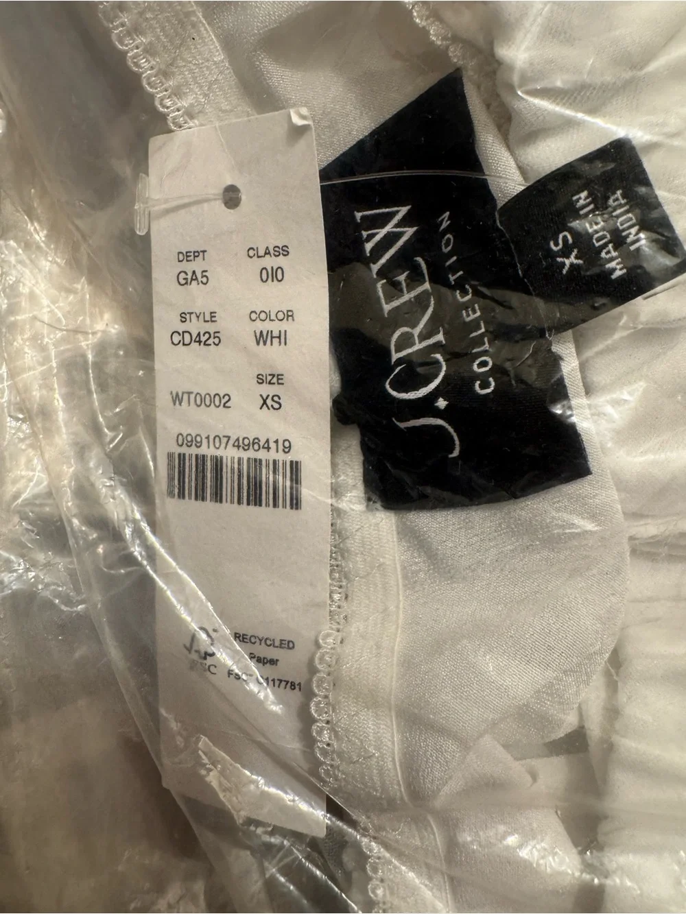 NWT J.Crew Collection Emilia Tiered Tulle Maxi Skirt White XS Factory Sealed